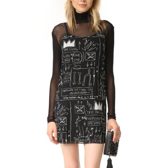 Alice + Olivia Dresses & Skirts - Alice + Olivia X Basquiat Emmie Printed Slip On Dress Size: Medium